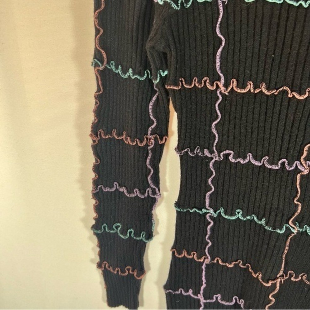 Black Stretchy Sweater Dress Size Large - Picture 9 of 13